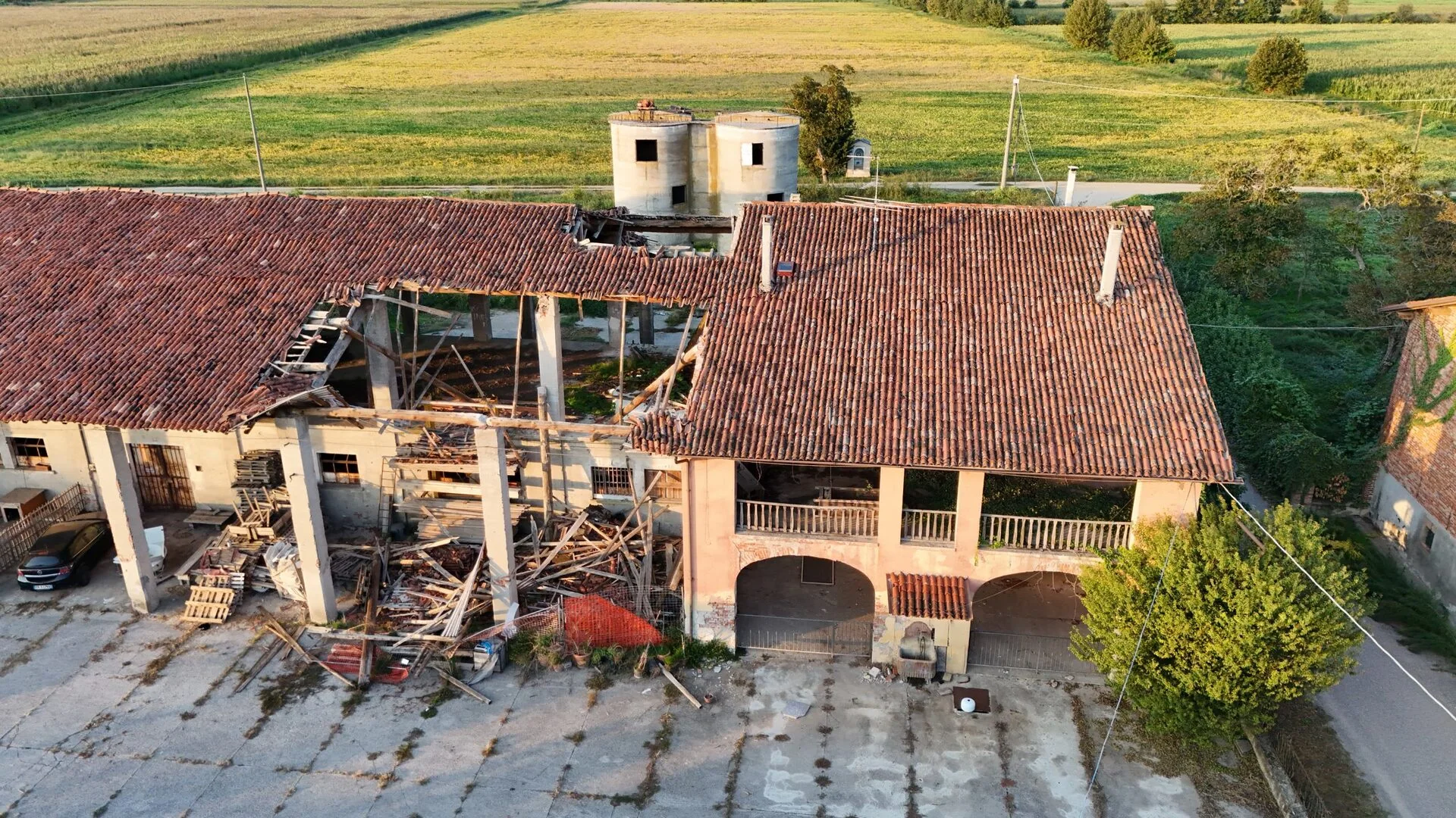 Ispezione copertura cascina Brescia drone