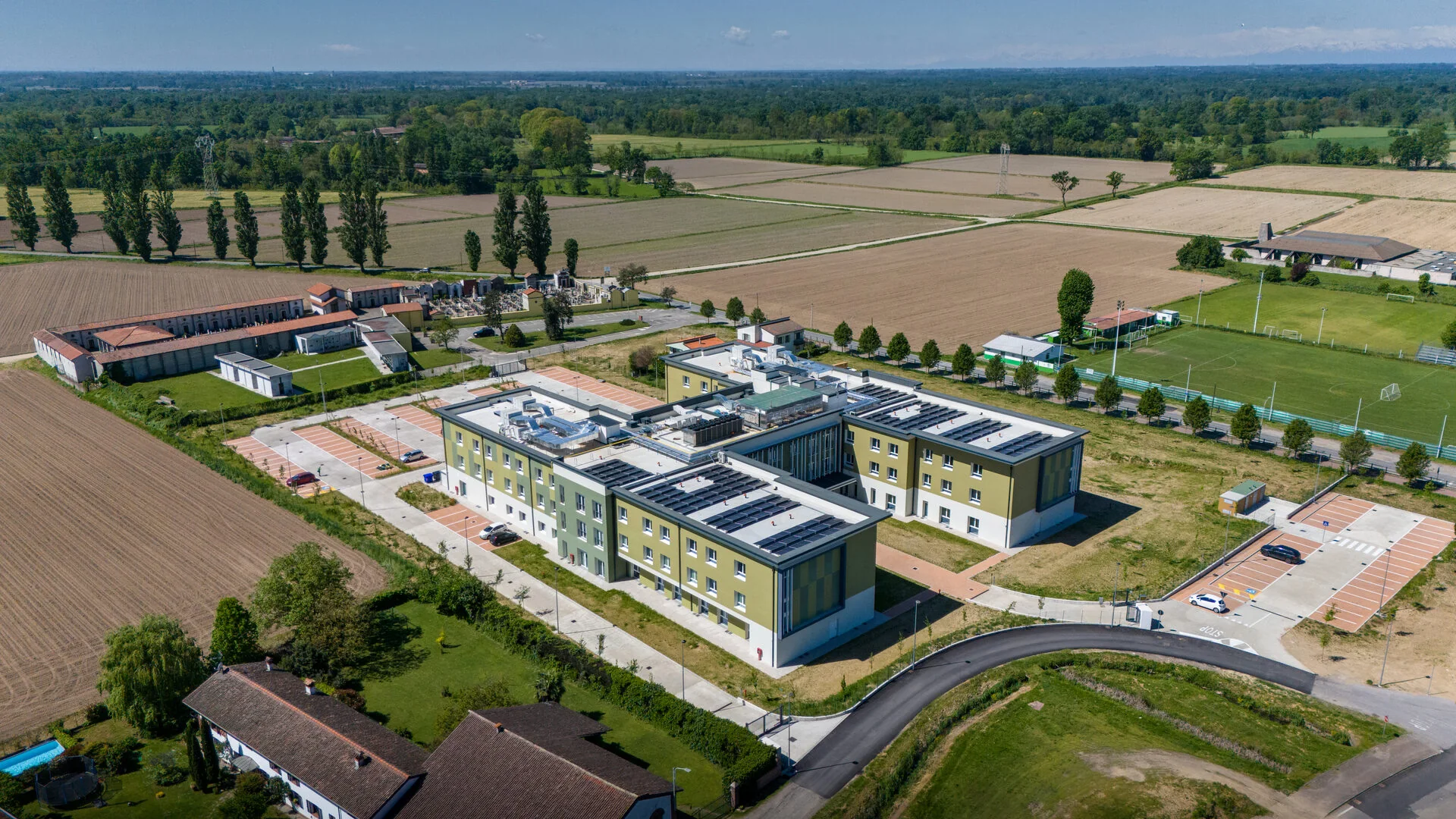 RSA 90+90 posti letto Bereguardo Pavia drone